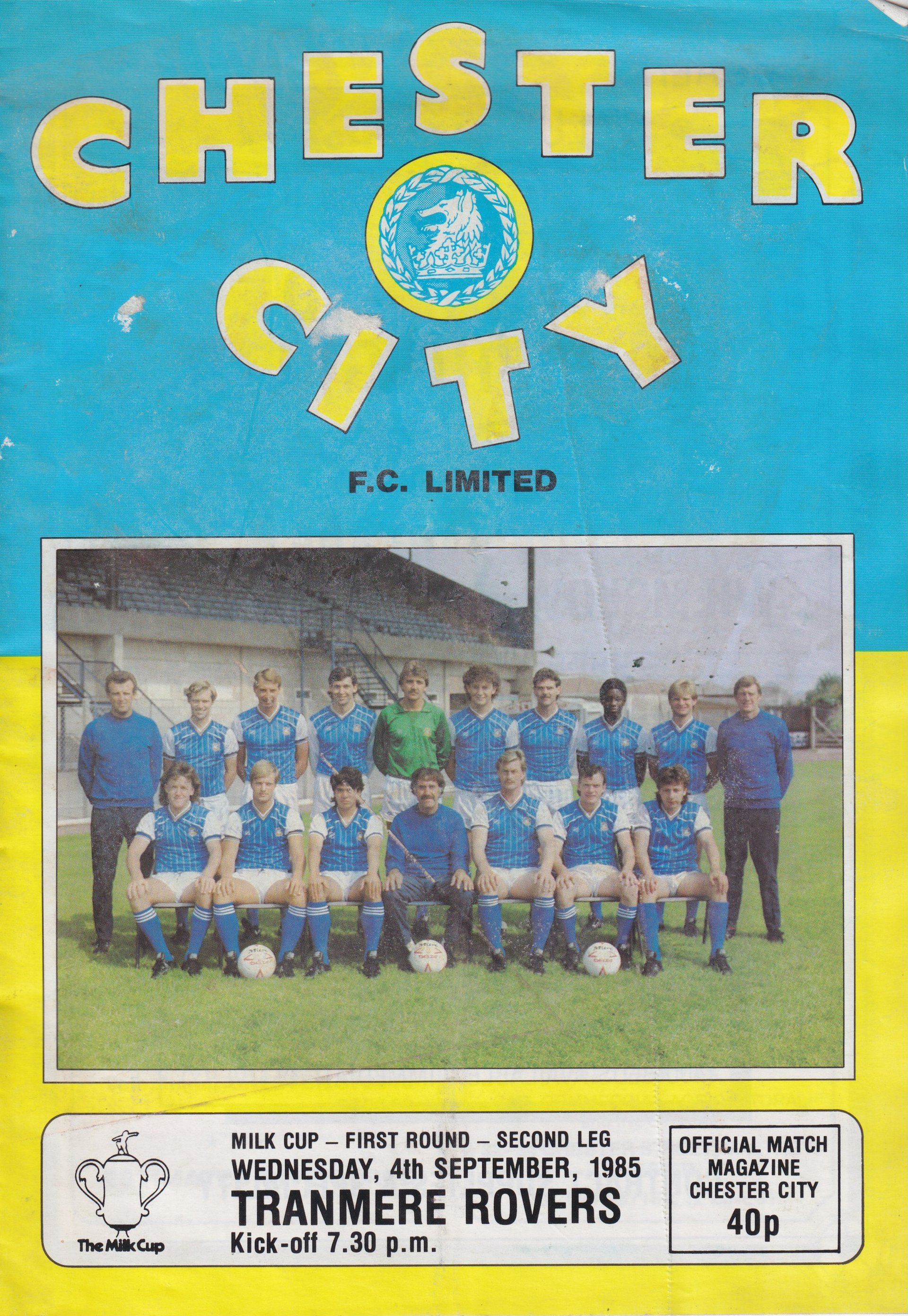 Chester v Tranmere Rovers match programme